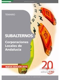 TEMARIO SUBALTERNOS CORPORACIONES LOCALES DE ANDALUCIA