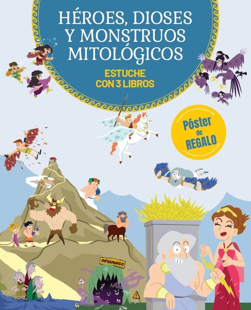 HÉROES, DIOSES Y MONSTRUOS MITOLÓGICOS. ESTUCHE CON 3 LIBROS