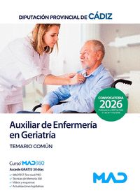 AUXILIAR DE ENFERMERÍA EN GERIATRÍA. TEMARIO COMÚN. DIPUTACIÓN PROVINCIAL DE CÁDIZ