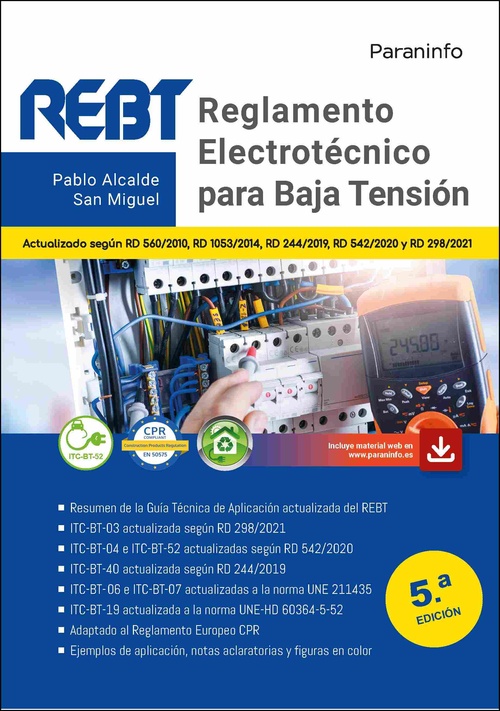 REBT. REGLAMENTO ELECTROTECNICO PARA BAJA TENSION (5.ª ED)