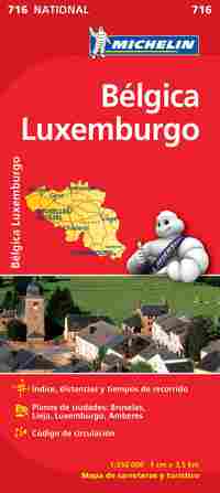 716. BÉLGICA, LUXEMBURGO. MAPA NATIONAL 2012  ESCALA 1:350.000