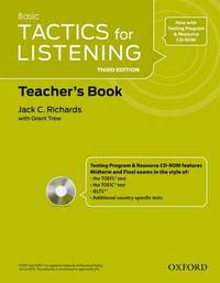 BASIC TACTICS FOR LISTENING: 1: TEACHERS RESOURCE PACK + CD (3ª ED.)