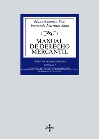 MANUAL DE DERECHO MERCANTIL I. INTRODUCCIÓN Y ESTATUTO DEL EMPRESARIO. DERECHO DE COMPETENCIA, PROPI