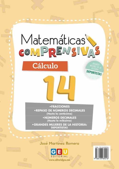 MATEMÁTICAS COMPRENSIVAS 14. NÚMEROS: FRACCIONES, REPASO DECIMALES...